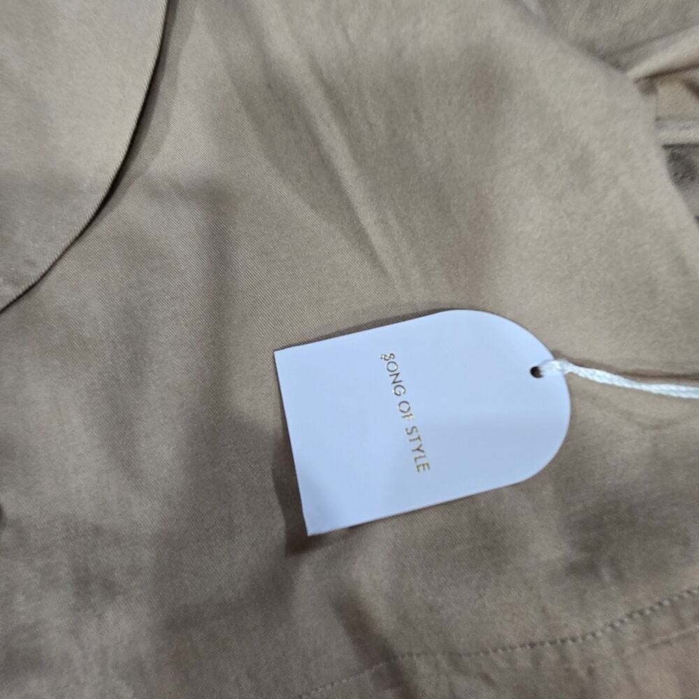 Song of Style Amelia Trench Coat in Nude Taupe Small - Picture 5 of 14